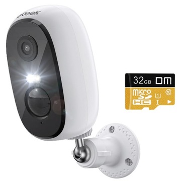 Kamera Zewnętrzna/Wewnętrzna Bezpieczeństwa WIFI 3MPx 1296P HD 5200mAh+32GB