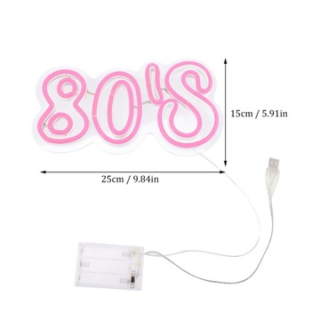 НЕОНОВОЕ СВЕТОДИОДНОЕ УКРАШЕНИЕ СТЕН ДЛЯ РЕТРО СПАЛЬНИ И ВЕЧЕРИНКИ