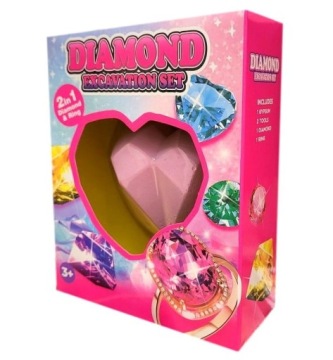 ИСКОПАЕМЫЙ АЛМАЗ + КОЛЬЦО РАСКОПЕННЫЙ КАМЕННЫЙ КРИСТАЛЛ