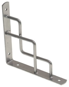 WSPORNIK PÓŁKI STALOWY OZDOBNY ZYGZAK 150x150 mm