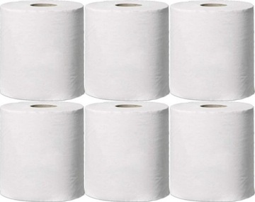 TORK 2-слойная бумажная чистящая салфетка для диспенсера Raffle 150M, белая x6