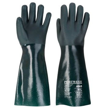 Rękawice chemiczne z PCV PORTWEST A845 XL 45 cm