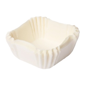 Papilotki kwadratowe białe 35x35x16 mm 100 szt.