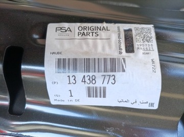 KAPOTA KRYT MOTORU OPEL ADAM NOVÁ ORIG. 13438773