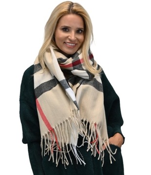 Модный женский шарф в английскую клетку
