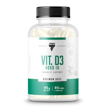 TREC Vitality VITAMIN D3 4000 IU 90 kaps Witamina