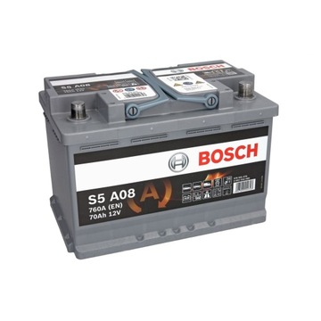 Аккумулятор 70 Ач BOSCH AGM S5A08 0 092 S5A 080