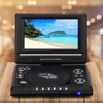 ПОРТАТИВНЫЙ DVD-ПЛЕЕР DVD/CD/VCD/CD/MP3, ЧЕРНЫЙ