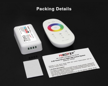 КОМПЛЕКТ ДИСТАНЦИОННОГО УПРАВЛЕНИЯ + СВЕТОДИОДНЫЙ КОНТРОЛЛЕР RGB 10А MILIGHT FUT025