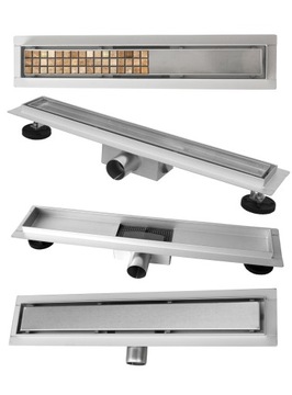 ODPŁYW LINIOWY PODŁOGOWY 80 CM PRYSZNICOWY niski KOMPLETNY 2w1 OUTLET
