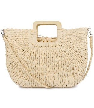 Torba damska boho modna na lato pasek solidna listonoszka kosz