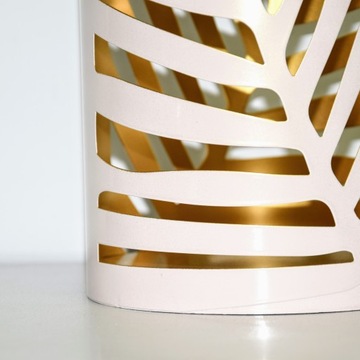 МЕТАЛЛИЧЕСКИЙ ПОРОШКОВЫЙ ФОНАРЬ С ЛИСТЬЯМИ, СРЕДНИЙ 16/32 СМ