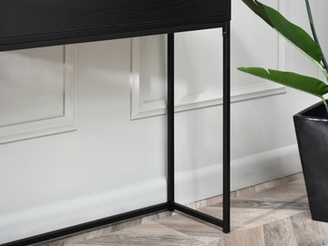 ЭЛЕГАНТНАЯ МИНИМАЛИСТИЧНАЯ КОНСОЛЬ NORA 80 СМ ЧЕРНОЕ ДЕРЕВО С ЯЩИКОМ