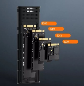 Корпус твердотельного накопителя NVME SATA PCIe M.2 Адаптер USB-C 3.1 Отсек для диска M2