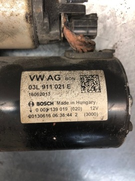 A4 B8 A5 A6 STARTÉR 2.0 TDI 03L911021E