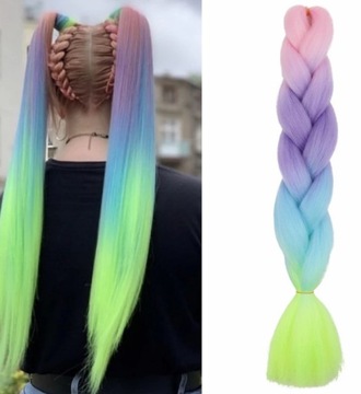 СИНТЕТИЧЕСКИЕ ВОЛОСЫ ОМБРЕ БРИДЖИ ПРЯМЫЕ ЦВЕТНЫЕ ДРЕды Коса K1