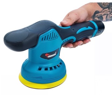 АККУМУЛЯТОРНАЯ ЭКСЦЕНТРИЧЕСКАЯ ПОЛИРОВАЛЬНАЯ МАШИНА +2 аккумулятора 2,0 Ач 12 В 13000 об/мин