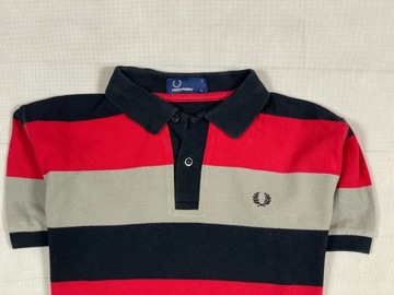 Fred Perry Polo Męskie Dziecięce Paski Logo Unikat Klasyk L 14Y 15Y