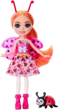 ENCHANTIMALS GLAM PARTY LADONNA LADYBUG + WAFT BIEDRONKA lalka HNT57