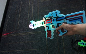 АЛМАЗНАЯ ВИНТОВКА MINECRAFT ПИСТОЛЕТ СВЕТОДИОДНЫЙ ЗВУК