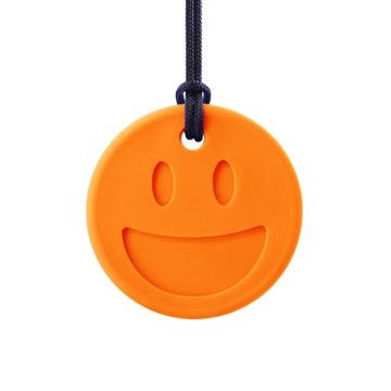 Gryzak Terapeutyczny Naszyjnik SMILEY FACE Pomarańczowy