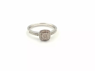 ZŁOTY PIERŚCIONEK Z DIAMENTAMI 0,25CT 375 R16