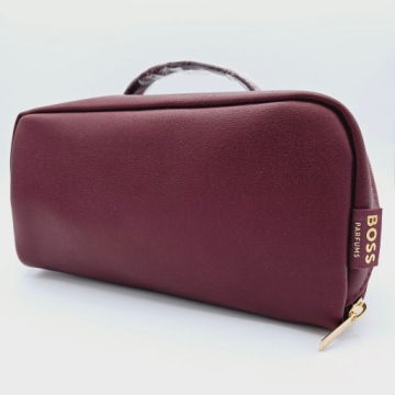 Hugo Boss BOSS бордовая косметичка, ЭКО КОЖА