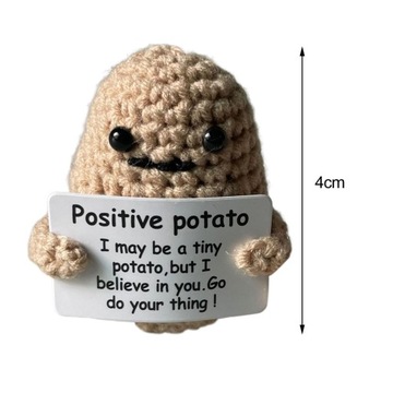 Вязаная кукла Mini Funny Positive Potato Khaki 4см