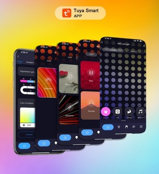 LAMPA LED ZESTAW 6 X PANEL HEKSAGON WIFI SMART TUYA RGB BIAŁY INTELIGENTNA