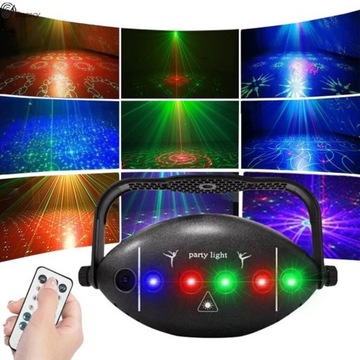 6 OTWORÓW 72 WZORY LASEROWE ŚWIATŁO DYSKOTEKOWE SCENICZNE ŚWIATŁA Z WTYCZKĄ