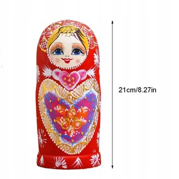 деревянная русская матрешка, 10 слоев крошечных кукол