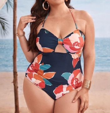 ЦЕЛЬНЫЙ КУПАЛЬНИК РАЗМЕРА ПЛЮС ЦВЕТОК XXL