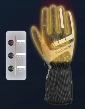 ЗИМНИЕ ПЕРЧАТКИ С ПОДОГРЕВОМ 4000 мАч USB Перчатки для скутера ROCKBROS L