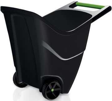 TACZKA OGRODOWA LEKKA PLASTIKOWA MOCNA DWUKOŁOWA CZARNA 85l