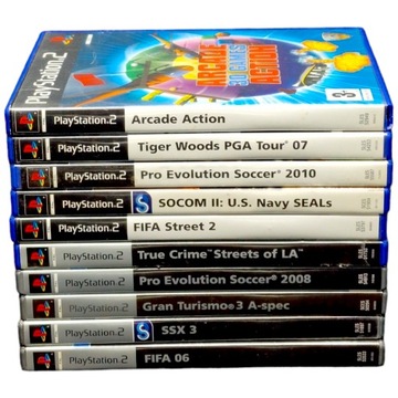 Kolekcja 10 gier na PS2 PlayStation 2 / gry retro zestaw