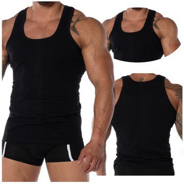 Koszulka Na Ramiączkach Męska Tank Top Bez Rękawów T-Shirt Bawełna 2XL