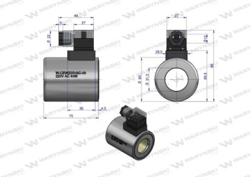 Катушка делителя электромагнитного клапана W-E12DVS6/2-80L. В