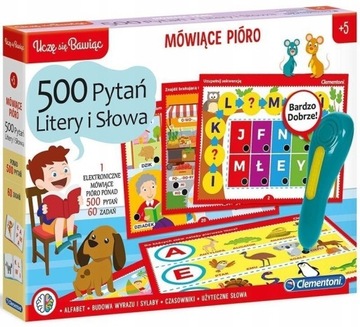 Mówiące Pióro 500 Pytań Litery i Słowa 50780 Clementoni 5+