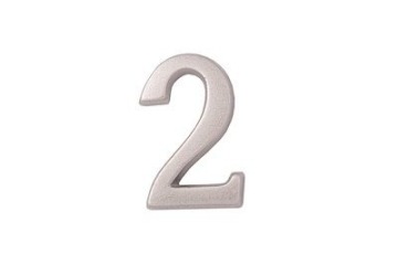 Cyfra na drzwi 5cm satyna 2 przyklejana