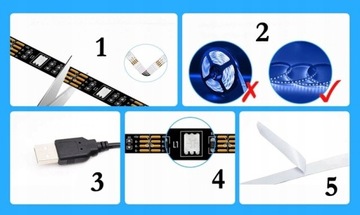 Светодиодная лента RGB USB-подсветка телевизора BLUETOOTH 4M, красочная регулировка яркости