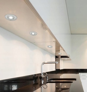 Встраиваемый круглый светодиодный потолочный светильник с гламурными кристаллами Candellux