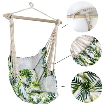 БРАЗИЛЬСКИЙ ПОДВЕСНОЙ СТУЛ, ГАМАК + ПОДУШКИ