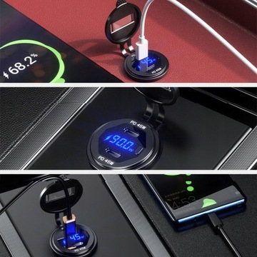 USB-разъем для быстрого автомобильного зарядного устройства типа C, новинка
