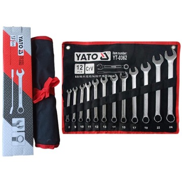 Клавики с плоскими онками 8-24 12 шт. YT-0362 Yato