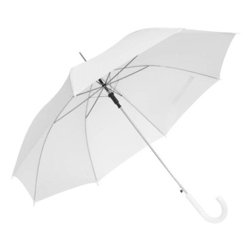 Parasol automatycznie rozkładany parasolka biała lekka ochrona UV
