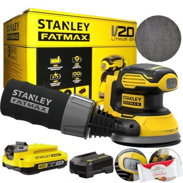 SZLIFIERKA OSCYLACYJNA 20V STANLEY + AKU 1x2AH + ŁAD