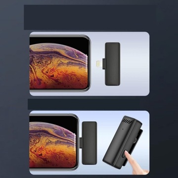 Беспроводной петличный микрофон для iPhone Lightning с чехлом для зарядки S11