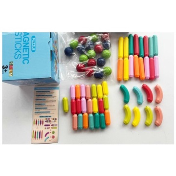 МАГНИТНЫЕ БЛОКИ, ЦВЕТНАЯ ИГРУШКА ДЛЯ ДЕТЕЙ 64