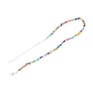 STYLOWE NASZYJNIKI Z KORALIKAMI KOLOROWE KRÓTKIE