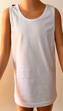 Podkoszulka na szerokich ramiączkach biały bawełna 158